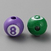 Spray Painted Alloy Beads FIND-CJC0011-22-2