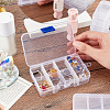 8 Grids Transparent Acrylic Bead Organizer Containers CON-WH0087-32-5