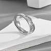 304 Stainless Steel Crystal Rhinestone Finger Rings FS-WG432ED-07-1