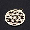 304 Stainless Steel Sacred Geometry Pendants LS-STAS-S105-JN899-2-2