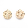 Brass Micro Pave Clear Cubic Zirconia Pendants KK-F841-09G-2