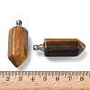 Natural Tiger Eye Perfume Bottle Pendants G-H332-09P-02-3