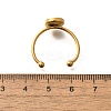 304 Stainless Steel Open Cuff Ring Components STAS-M057-01C-G-3