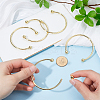 6Pcs Rack Plating Brass Cuff Bangle Making KK-BBC0013-98-3