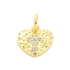 Brass Micro Pave Cubic Zirconia Pendants KK-D325-42G-1