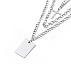304 Stainless Steel Pendant Necklaces Sets NJEW-JN02525-2