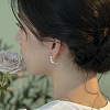Alloy Plastic Pearl Round Cuff Earrings FS-WG69B0D-02-2
