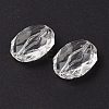 Faceted Hexagon Transparent Acrylic Beads X-TACR-R126-A01-1