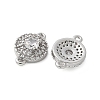 Brass Micro Pave Cubic Zirconia Connector Charms KK-U056-31P-2