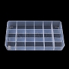 18 Grids Transparent Plastic Jewelry Trays CON-K002-02B-1