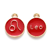Alloy Enamel Pendants ENAM-S124-01B-07G-1