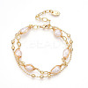 Brass Multi-strand Bracelets BJEW-N031-01G-2