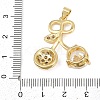 Brass Cubic Zirconia Pendants KK-L251-39G-3