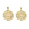 Mother's Day Brass Micro Pave Cubic Zirconia Pendants KK-M324-02L-G-1
