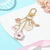 Flower/Bag/Heart Alloy Enamel Pendant Decoration HJEW-FS00025-04-7