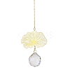 Brass Hollow Lotus Leaf Hanging Ornaments LS-HJEW-E012-03G-02-3