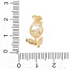 Brass Micro Pave Clear Cubic Zirconia Pendants KK-F931-13G-02-3