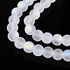 Frosted Imitation Jade Glass Beads Strands GLAA-T032-J6mm-MBB02-3
