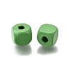 Spray Painted Wooden Beads WOOD-P021-01B-28-2