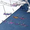 DIY Butterfly 201 Stainless Steel Etched Metal Embellishments Dangle Earring Jewelry Making Kits DIY-FS0007-47-9