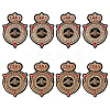 8Pcs 2 Styles Polyester with Iron Patches PATC-HY0001-82-1