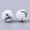 Christmas Opaque Glass Beads X-EGLA-R113-03E-2