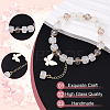 Alloy Enamel Butterfly Charm Bracelets BJEW-YW00009-3