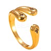Irregular 304 Stainless Steel Cuff Open Rings for Women WG10E64-01-3