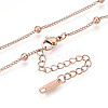 Ion Plating(IP) 304 Stainless Steel Satellite Chain Necklace for Men Women NJEW-E076-01RG-2