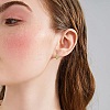 Enamel Striped Thick Hoop Earrings JE1110D-7