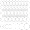 120Pcs 4 Styles 316 Surgical Stainless Steel Wine Glass Charms Rings STAS-BBC0009-37S-1