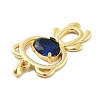 Rack Plating Brass Glass Pendants KK-Z071-46G-02-2