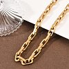 7.5MM 304 Stainless Steel Paperclip Chain Necklaces NJEW-Z105-01G-1