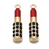 Rack Plating Alloy Enamel Rhinestone Pendants LS-ENAM-T011-117B-2