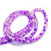 Baking Paint Transparent Crackle Glass Round Bead Strands DGLA-Q018-4mm-68-3