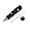 Heart Resin & Polymer Clay Pave Rhinestone Ball-Point Pen AJEW-T013-03E-3
