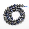 Electroplate Natural Labradorite Beads Strands X-G-L150-14mm-01-2