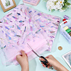 Feather Pattern Nylon Fabric DIY-WH20066-004C-3