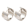 Rack Plating Brass Plain Thick Hoop Earrings EJEW-R152-03P-1