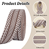 5 Yards Ethnic Style Polyester Jacquard Striped Ribbon OCOR-PH0004-17B-4