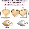 4Pcs 2 Colors 316 Surgical Stainless Steel Locket Pendants STAS-BBC0005-06-2