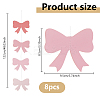 8Pcs Bowknot Decoration Paper Flag Banners AJEW-DC0003-25-2