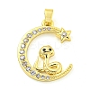 Brass Micro Pave Clear Cubic Zirconia Pendants FIND-Z044-03A-1