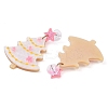 Glitter Star Christmas Tree Acrylic Dangle Stud Earrings EJEW-L203-12A-2