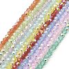 Baking Paint Transparent Glass Beads Strands DGLA-A034-J6mm-B-1