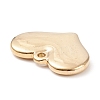 PVD Vacuum Plating 304 Stainless Steel Stamping Blank Tag Heart Pendants STAS-G218-08G-1-3