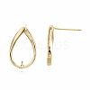 Brass Stud Earring Findings KK-T056-134G-NF-2