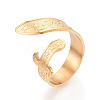 304 Stainless Steel Cuff Open Rings for Women RJEW-N054-01G-2