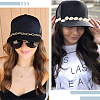 6Pcs 6 Styles Ocean Theme Cowrie Shell & Aluminum & Brass & Alloy Baseball Cap Chain HJEW-SC0002-37-7