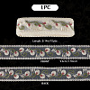 10Yards Polyester Flower Embroidery Elastic Lace Ribbon OCOR-NB0002-14A-2